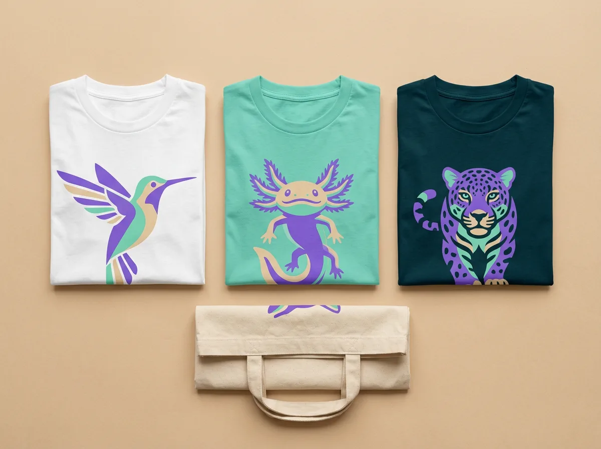 Colección Tono Salvaje: playeras con colibrí, ajolote y jaguar